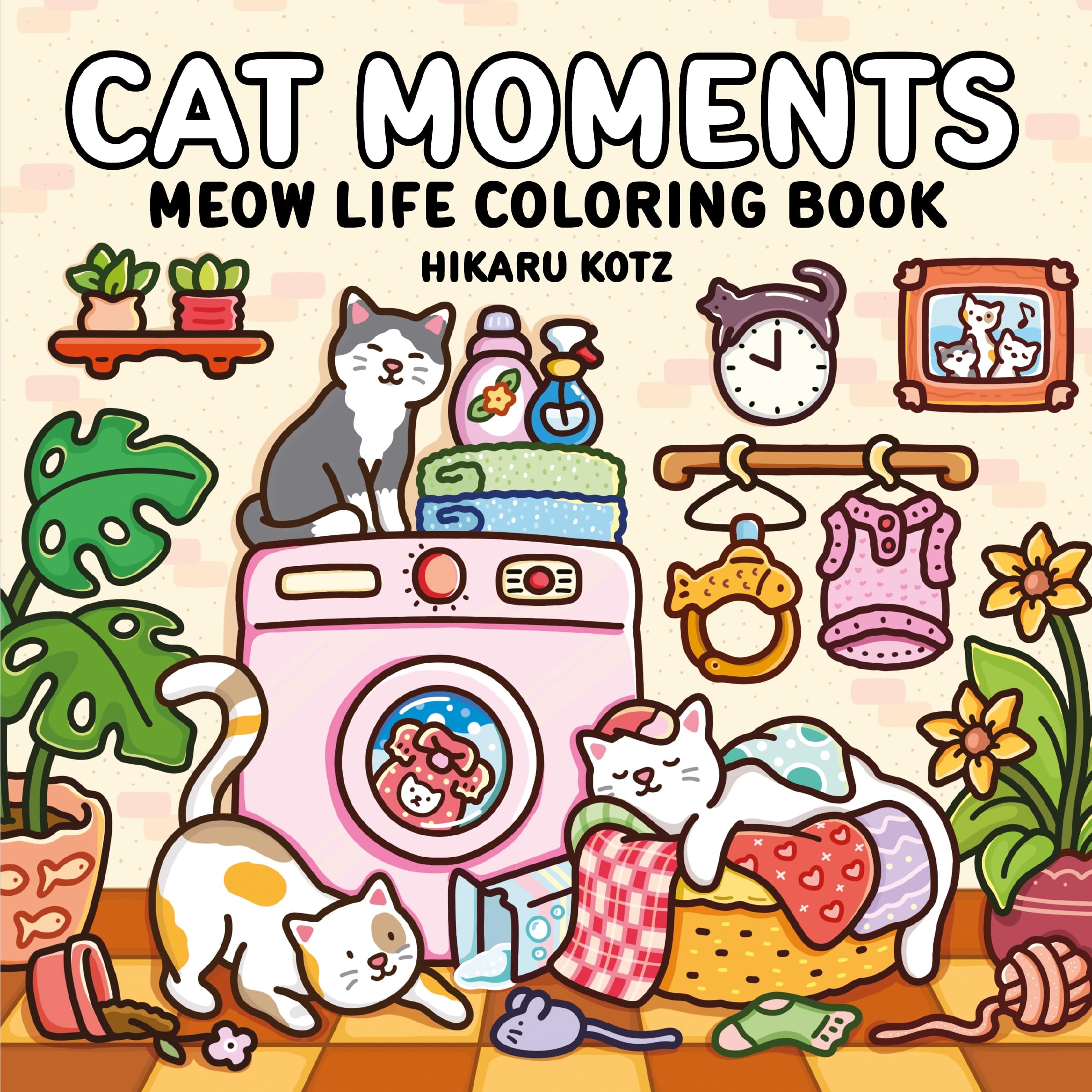 Cat Moments: Meow Life Coloring Book: A Cozy Stress-Relief